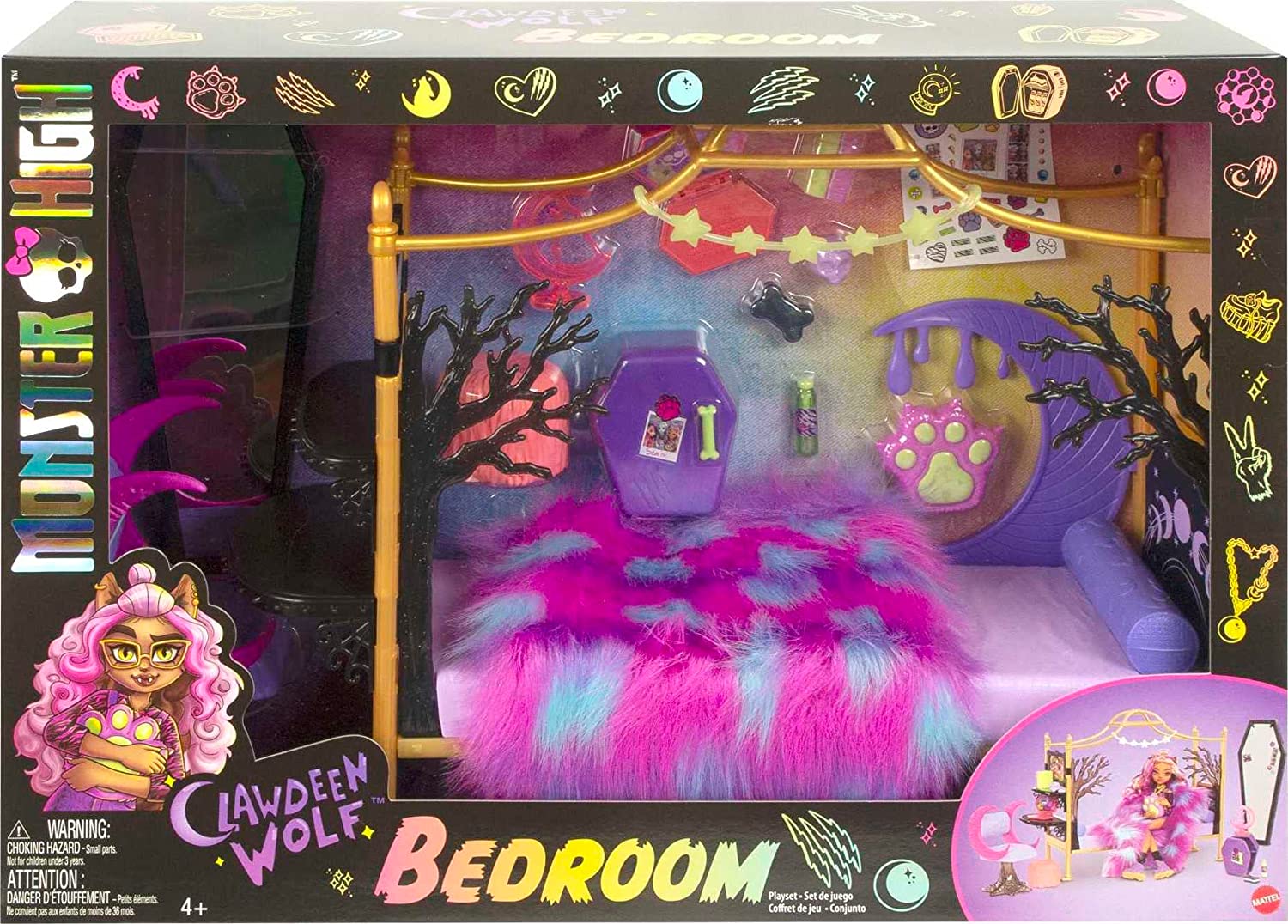Mattel Monster High Clawdeen Wolf Spálňa HHK64 sada